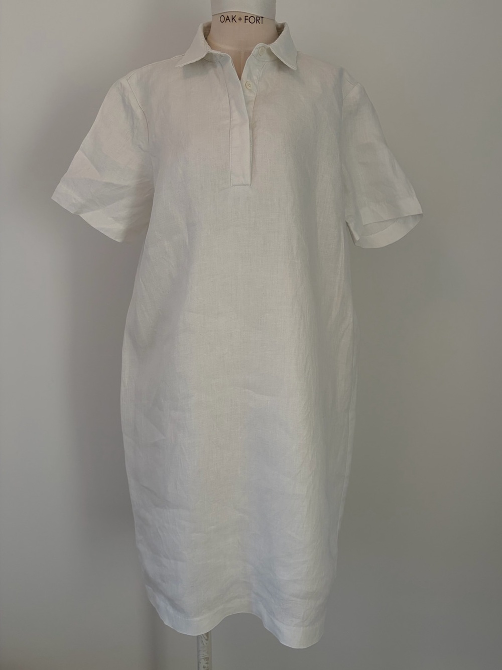 White Linen Polo Midi Dress - Simon’s